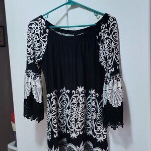 fun black and white dress